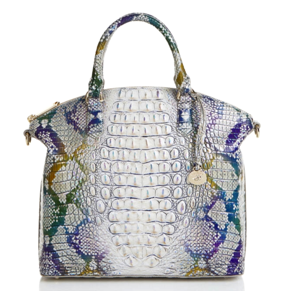 Brahmin LARGE DUXBURY SATCHEL Croc Embossed Spellbound Ombre Melbourne